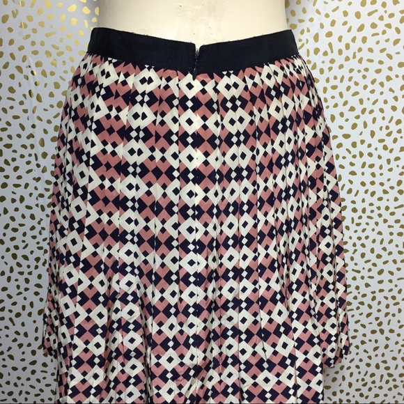 J. Crew Diamond Tile Pleated Mini Skirt - Picture 3 of 7